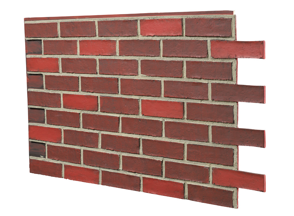 Smooth Brick Interlock - Dark Red Gray Grout